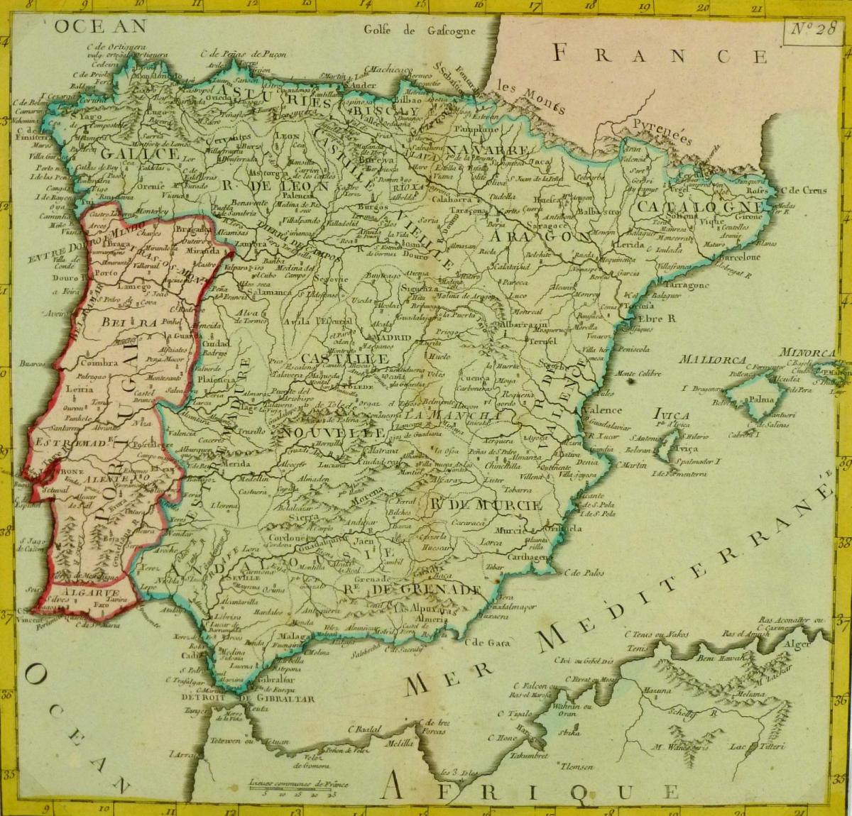 Mappa storica della Spagna