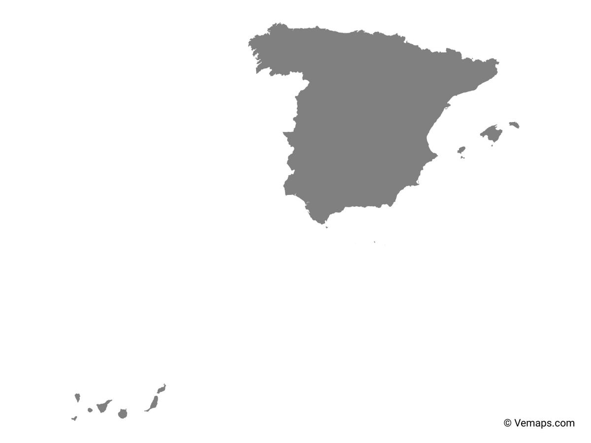 Spagna mappa vettoriale